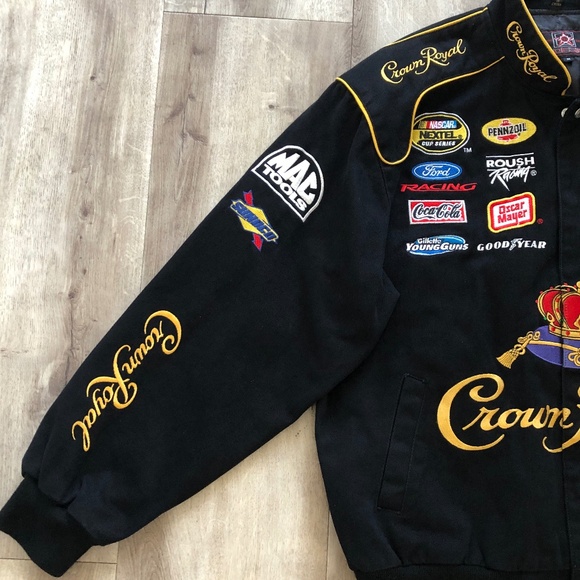 Crown Royal, NASCAR, Vintage, Y2K, Pit Crew, Racing Team Jacket, Mens, M, RARE - Picture 8 of 17